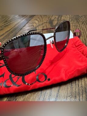 Max & Co. Black Studded Oversized Sunglasses